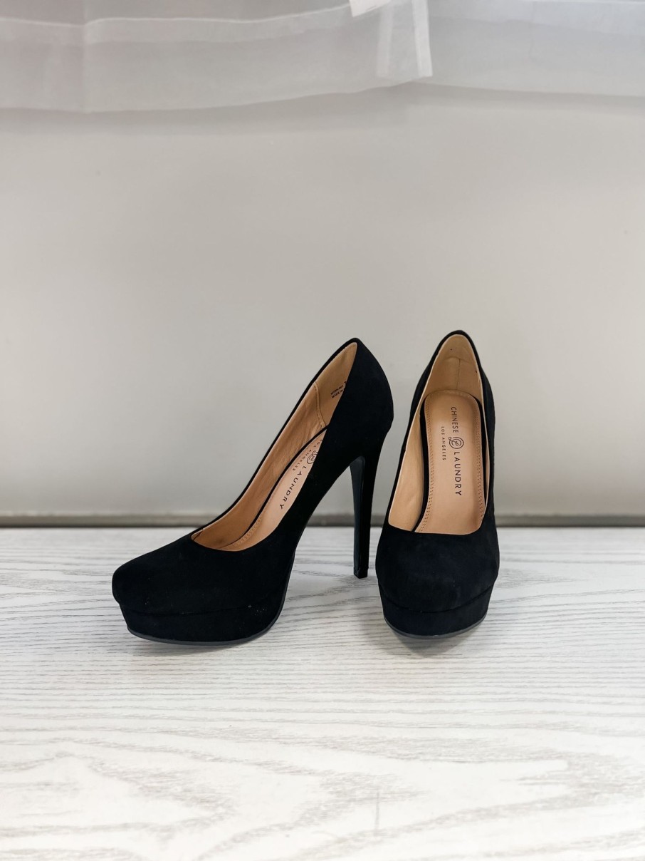 Shoes Chinese Laundry | Wow Micro Suede Pumps - Black