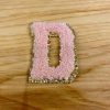 Accessories Beauty Stash | Light Pink Glitter Varsity Patch Letters