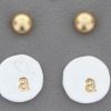 Clothing Jane Marie | Gold Studs & Initial Stamped Disk Earrings