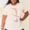 Clothing Trendsi | Simply Love Be Kind Graphic Round Neck T-Shirt Peach