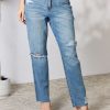 Clothing Trendsi | Judy Blue Full Size Distressed Raw Hem Straight Jeans Medium