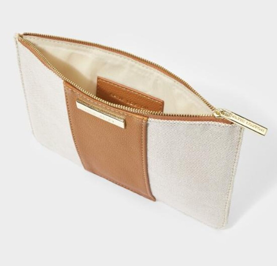 Accessories Katie Loxton | Amalfi Canvas Pouch Cream/Light Brown