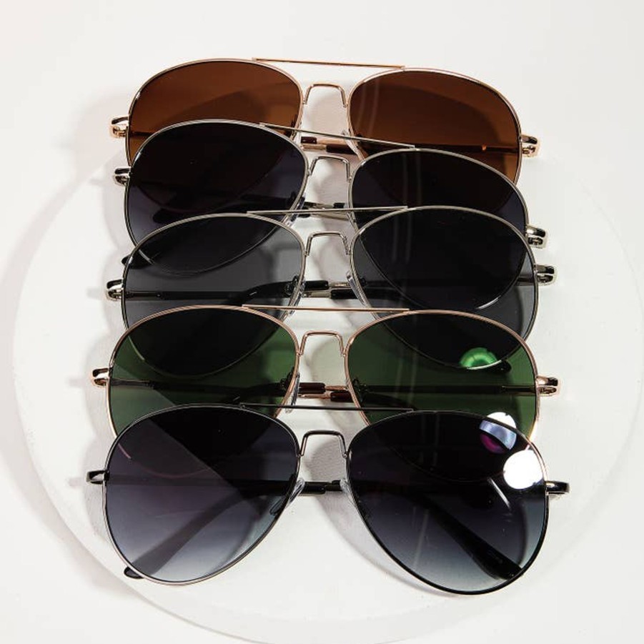 Accessories Collection by Fame | Metal Frame Aviator Sunglasses