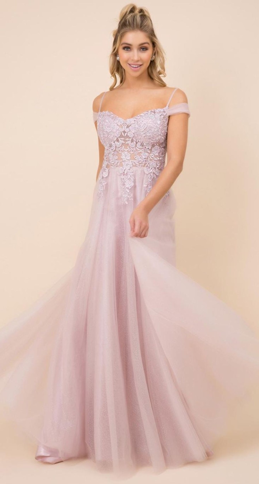 Clothing Naria Anna | A-Line Lace Bodice Prom Dress