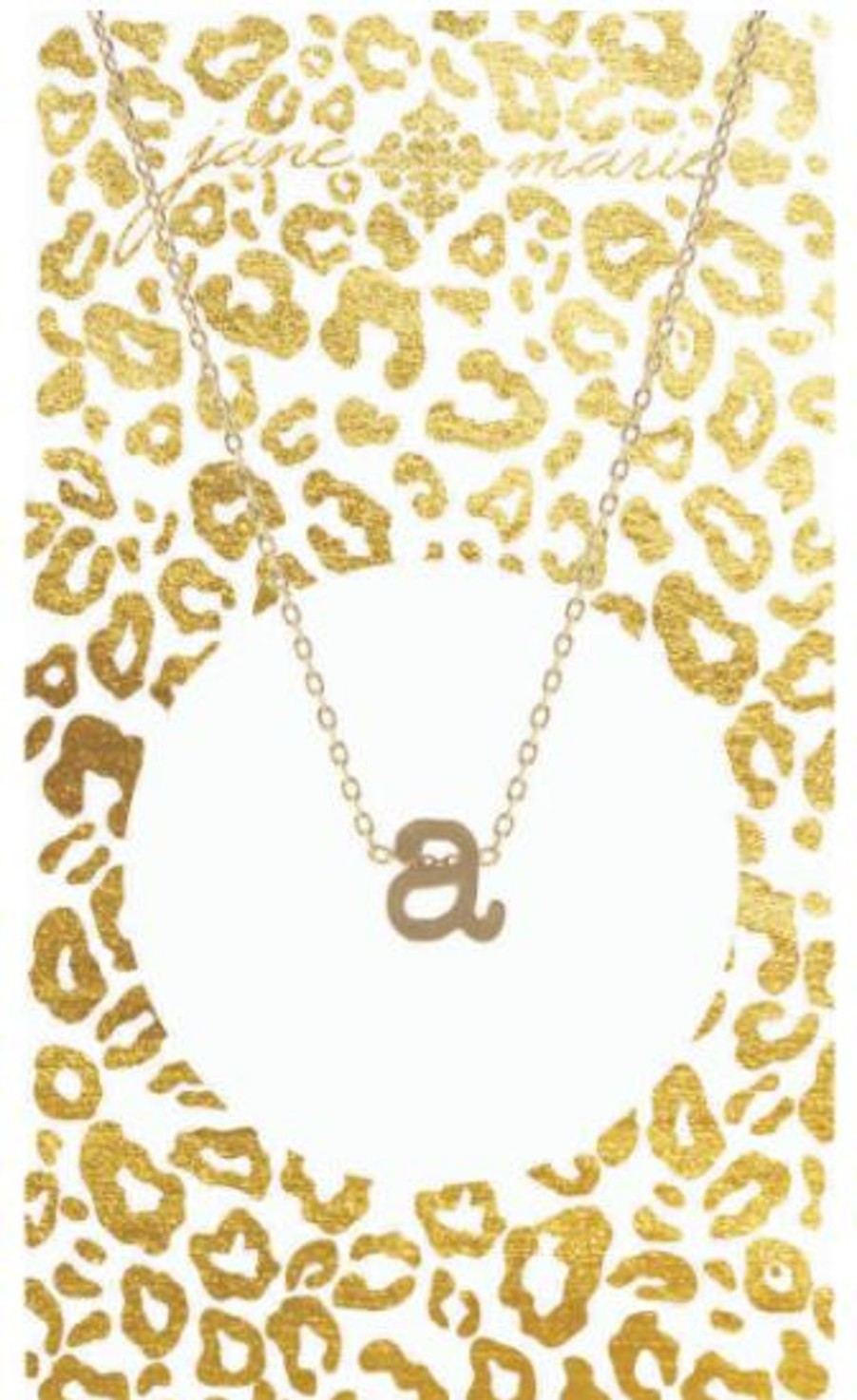 Accessories Jane Marie Necklaces | Jm 16" Gold Block Initial Necklace