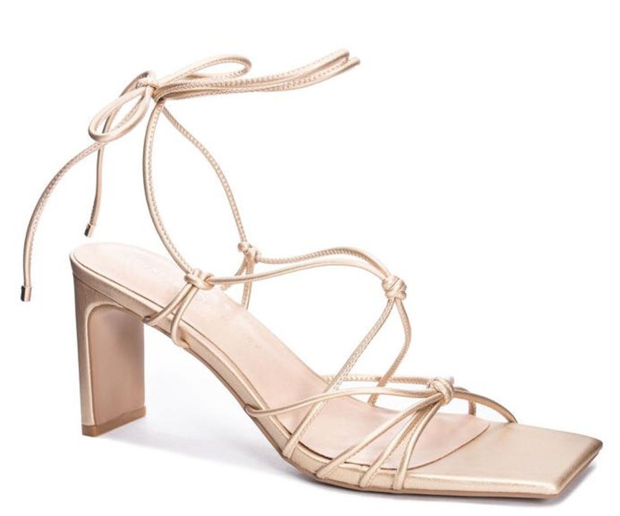 Shoes Chinese Laundry | Yita Strappy Heels - Lt Gold