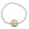 Clothing Jane Marie | Jm Kids Pearl Bracelet W/ Silver Initial