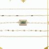 Accessories Jane Marie Bracelets | August- Peridot Stone Encased In Gold Plate 5 Layer Bracelet