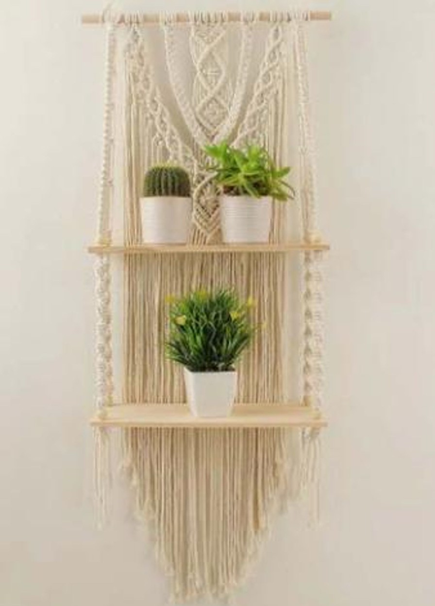 Accessories Heart And Home | Macrame Wall Shelf