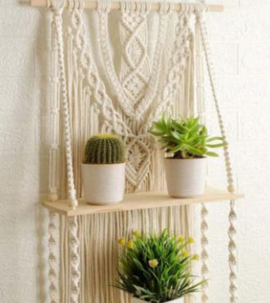 Accessories Heart And Home | Macrame Wall Shelf