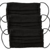 Clothing Kitsch | All Black Cotton Face Mask 3Pc Set