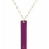 Clothing Jane Marie | Amen Purple Double Sided Bar W/ Cross Necklace