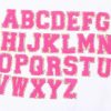 Clothing Beauty Stash | Hot Pink Glitter Varsity Patch Letters