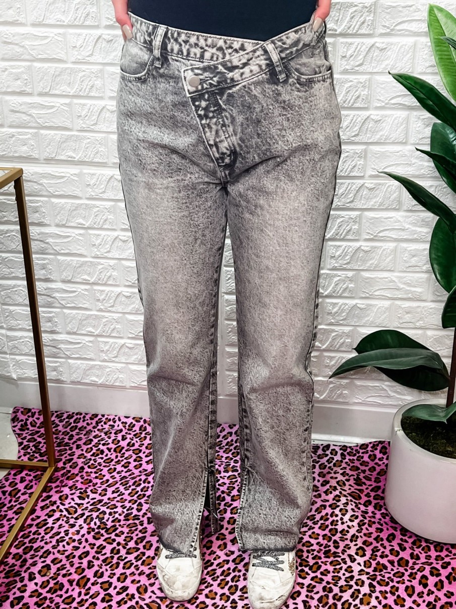 Clothing LE LIS Jeans | Criss Cross Acid Jeans - Final Sale