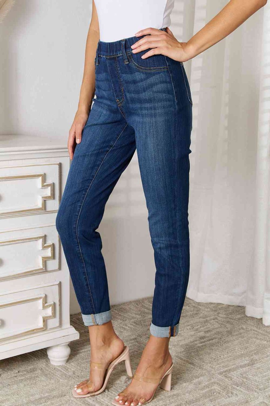 Clothing Trendsi | Judy Blue Full Size Skinny Cropped Jeans Dark