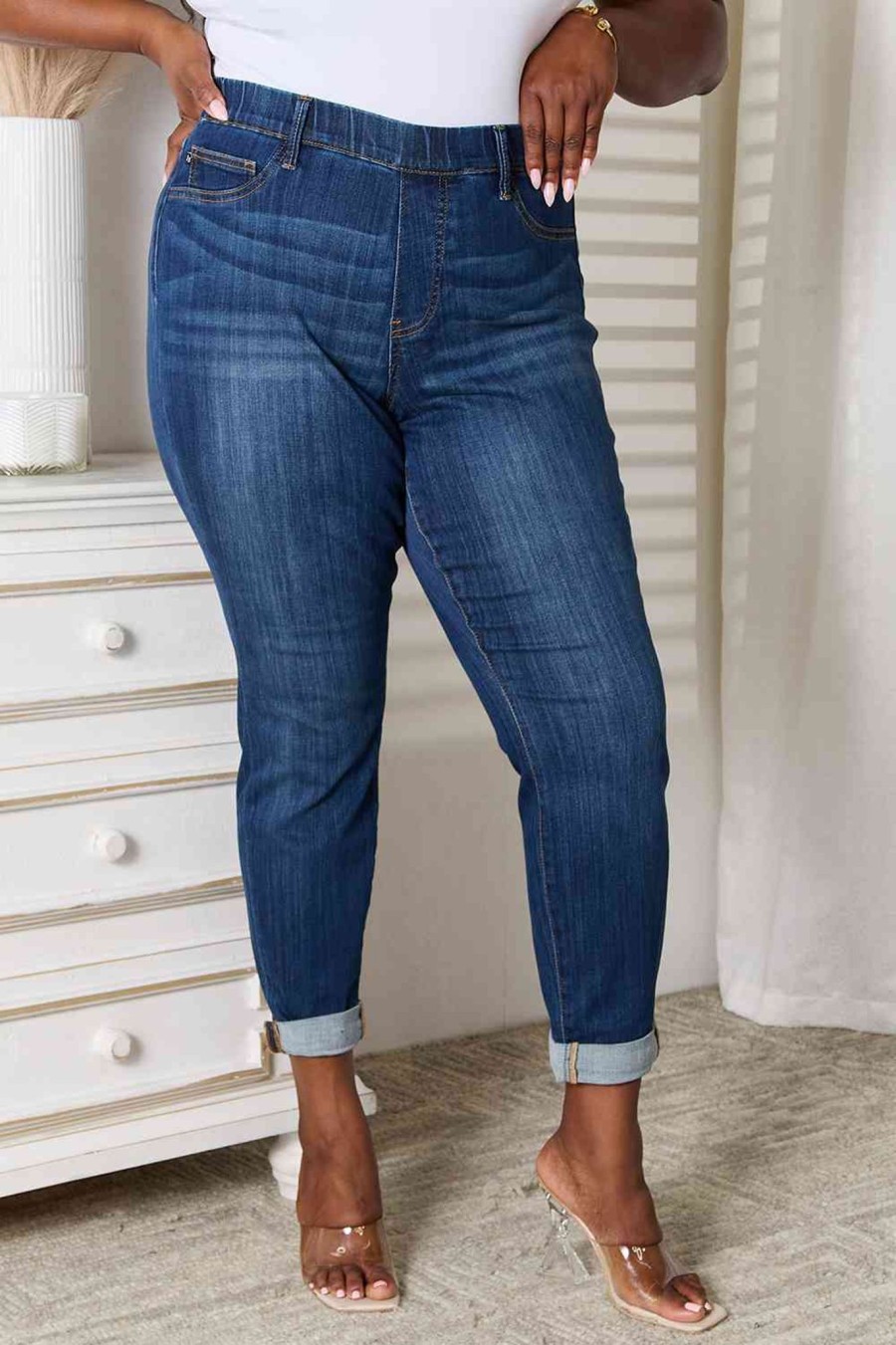 Clothing Trendsi | Judy Blue Full Size Skinny Cropped Jeans Dark