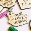 Clothing Nicole Letters | Teach Love Inspire Keychain