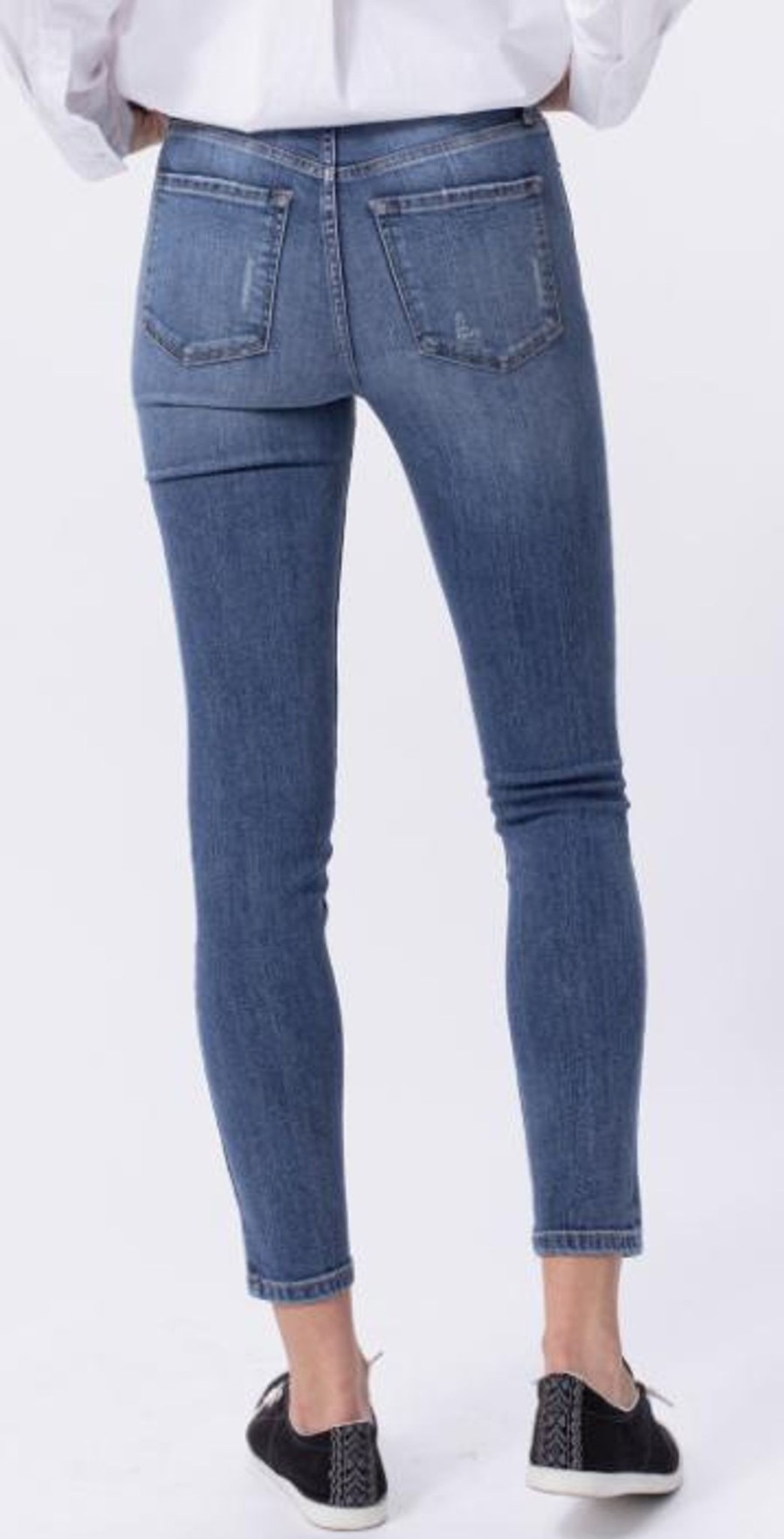 Clothing Sneak Peak Sneak Peak Denim | High Rise Skinny Jeans W/ Light Distressing