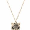 Clothing Jane Marie | Rhinestone Cheetah Head Gold Chain Necklace