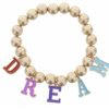 Accessories Jane Marie Bracelets | Jm Kids Gold Multicolored Say It Bracelet