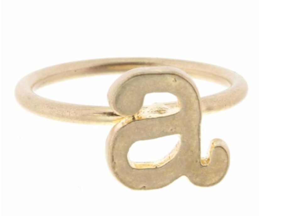 Clothing Jane Marie | Jm Gold Initial Block Ring