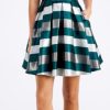 Clothing Maniju | Green/Silver Striped Bow Formal Dress