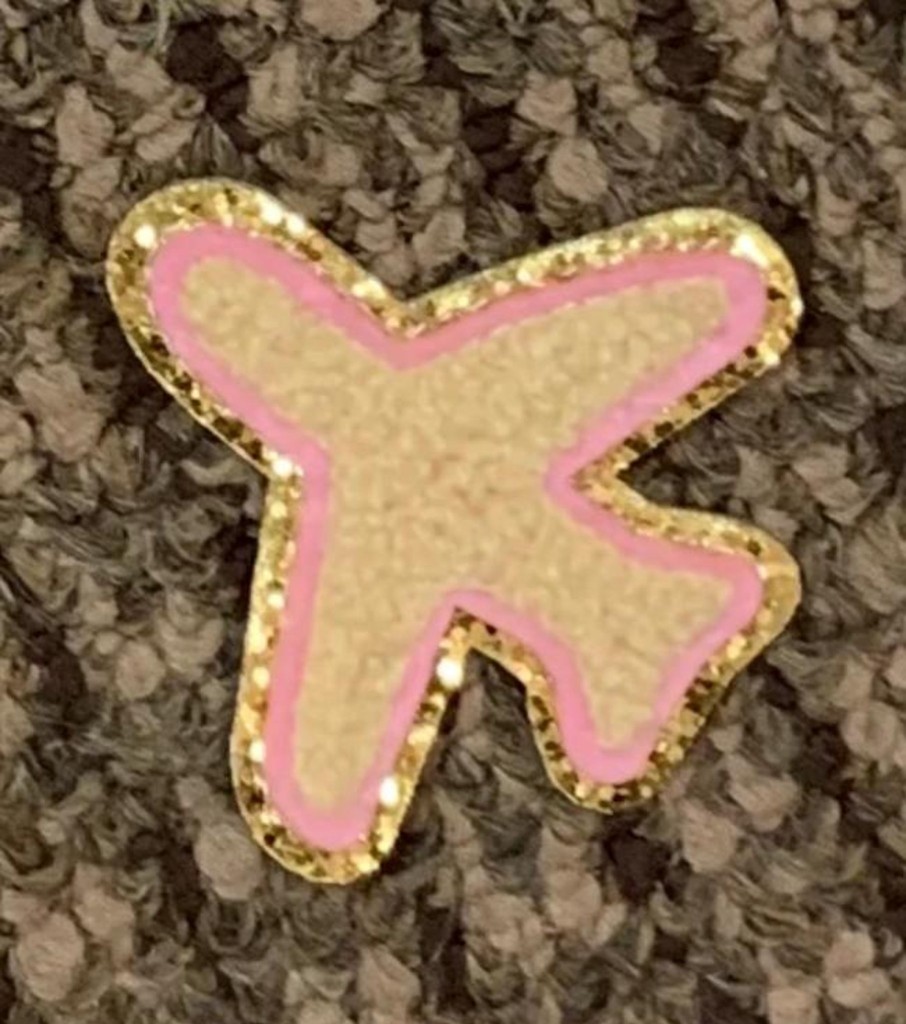 Accessories Market | Plane Glitter Varsity Patch