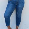 Clothing Trendsi | Judy Blue Aila Short Full Size Mid Rise Cropped Relax Fit Jeans Medium