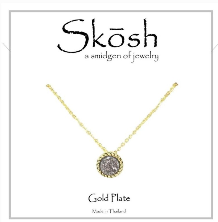 Clothing Skosh | Skosh Antique Round Druzy Necklace