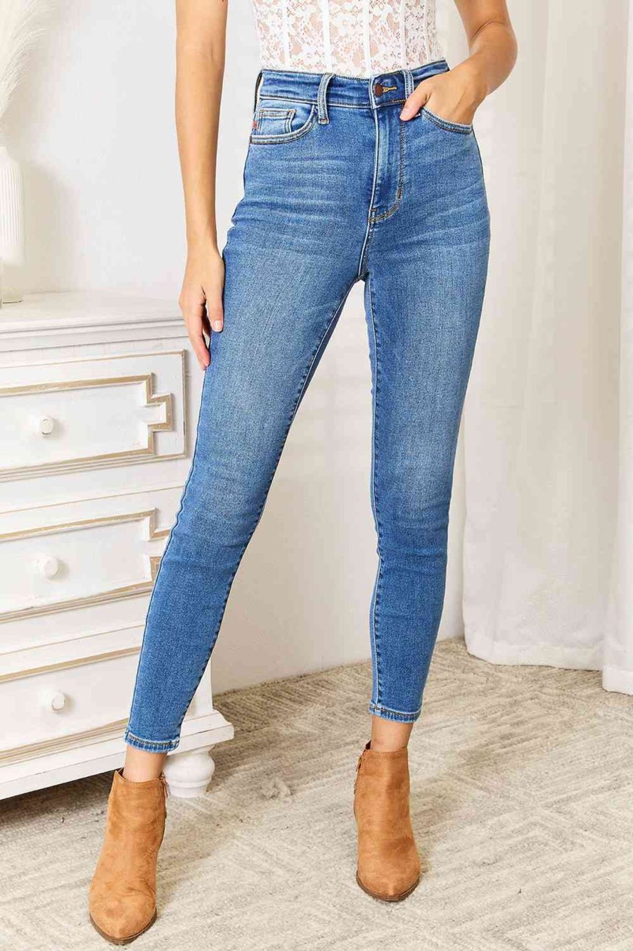 Clothing Trendsi | Judy Blue Full Size High Waist Skinny Jeans Medium