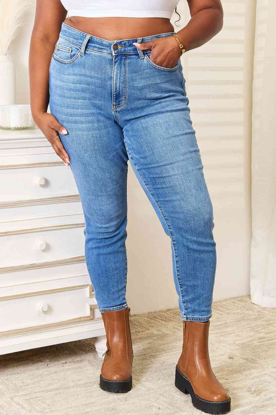 Clothing Trendsi | Judy Blue Full Size High Waist Skinny Jeans Medium