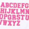 Accessories Beauty Stash | Hot Pink Glitter Varsity Patch Letters