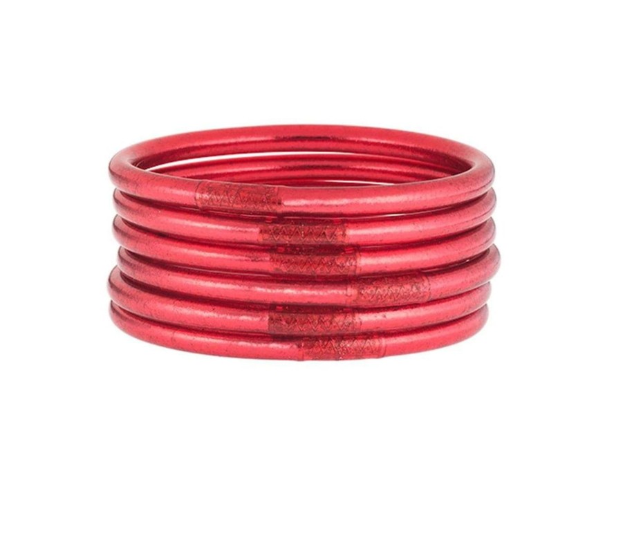 Accessories BuDhaGirl Bracelets | Pink All Weather Bangles