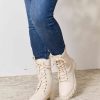 Clothing Trendsi | East Lion Corp Zip Back Lace-Up Front Combat Boots Stone