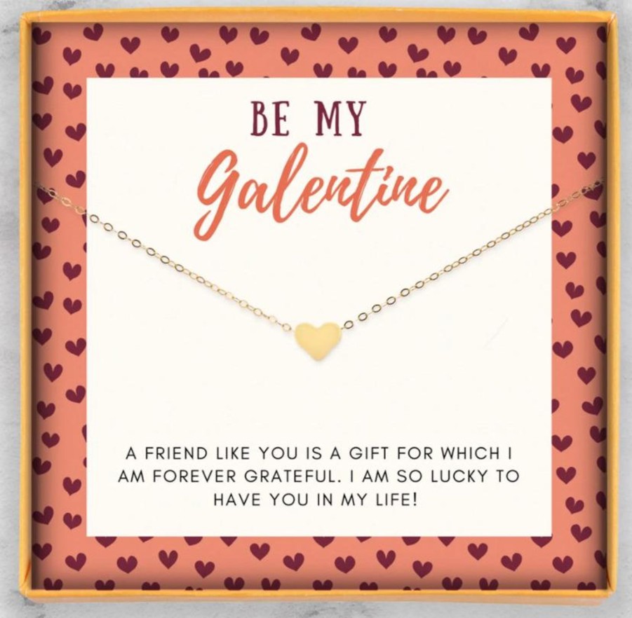 Clothing Queens Metal | Be My Galentine Necklace - Gold Heart Charm