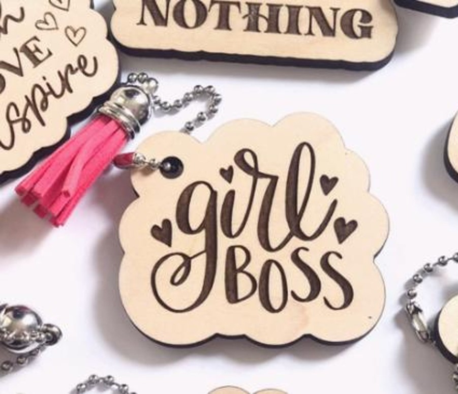 Clothing Nicole Letters | Girl Boss Keychain