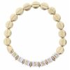 Clothing Jane Marie | Blessed Gold Beaded Stretch Bracelet