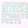 Accessories Beauty Stash | Mint Glitter Varsity Patch Letters