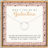 Clothing Queens Metal | Be My Galentine Necklace - Silver Circle Pendant