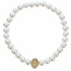 Clothing Jane Marie | Jm Kids Pearl Bracelet W/ Gold Initial