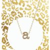 Clothing Jane Marie | Jm 16" Gold Block Initial Necklace