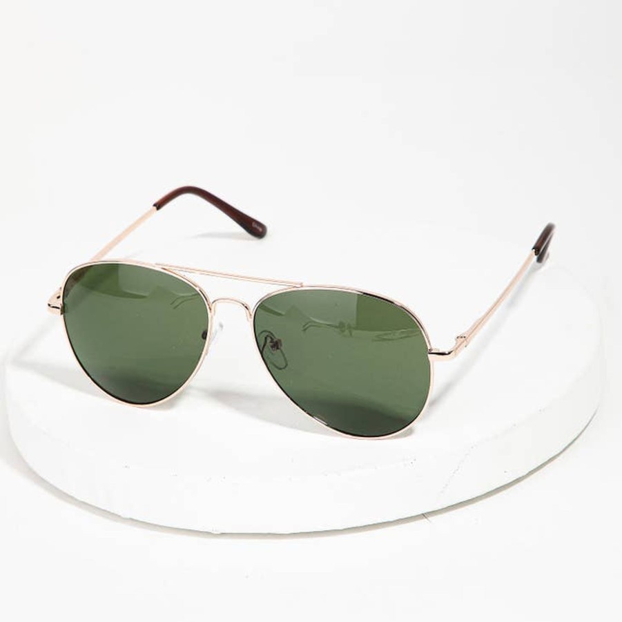 Accessories Collection by Fame | Aviator Gold Rimmed Sunglasses