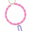 Clothing Jane Marie | Purple "D" Initial W/ Pink&Gold Sequin Discs Keychain