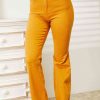 Clothing Trendsi | Judy Blue Full Size High Waist Tummy Control Garment Dyed Flare Jeans Mustard