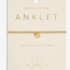 Clothing Katie Loxton | Anklet - Hammered Heart Gold