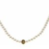 Accessories Jane Marie Bracelets | Jm Kids Pearl Necklace W/ Gold Initial