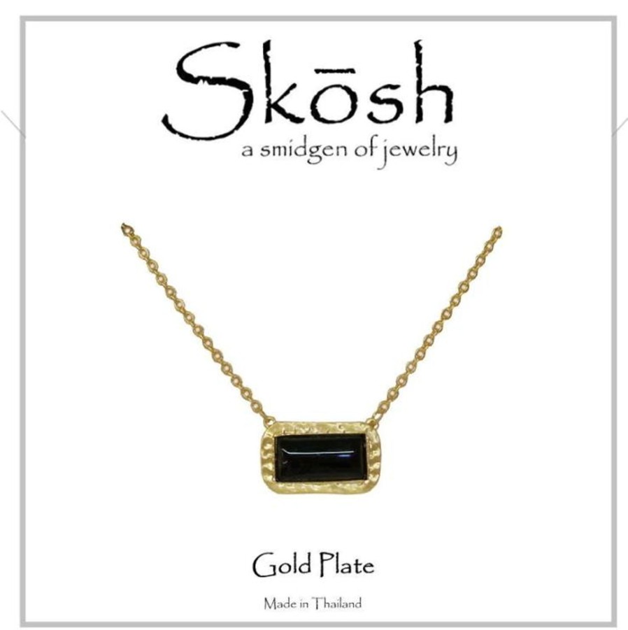 Clothing Skosh | Skosh Rose Gold Black Onyx Necklace