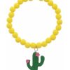 Accessories Jane Marie Bracelets | Jm Kids Cactus Yellow Beaded Bracelet