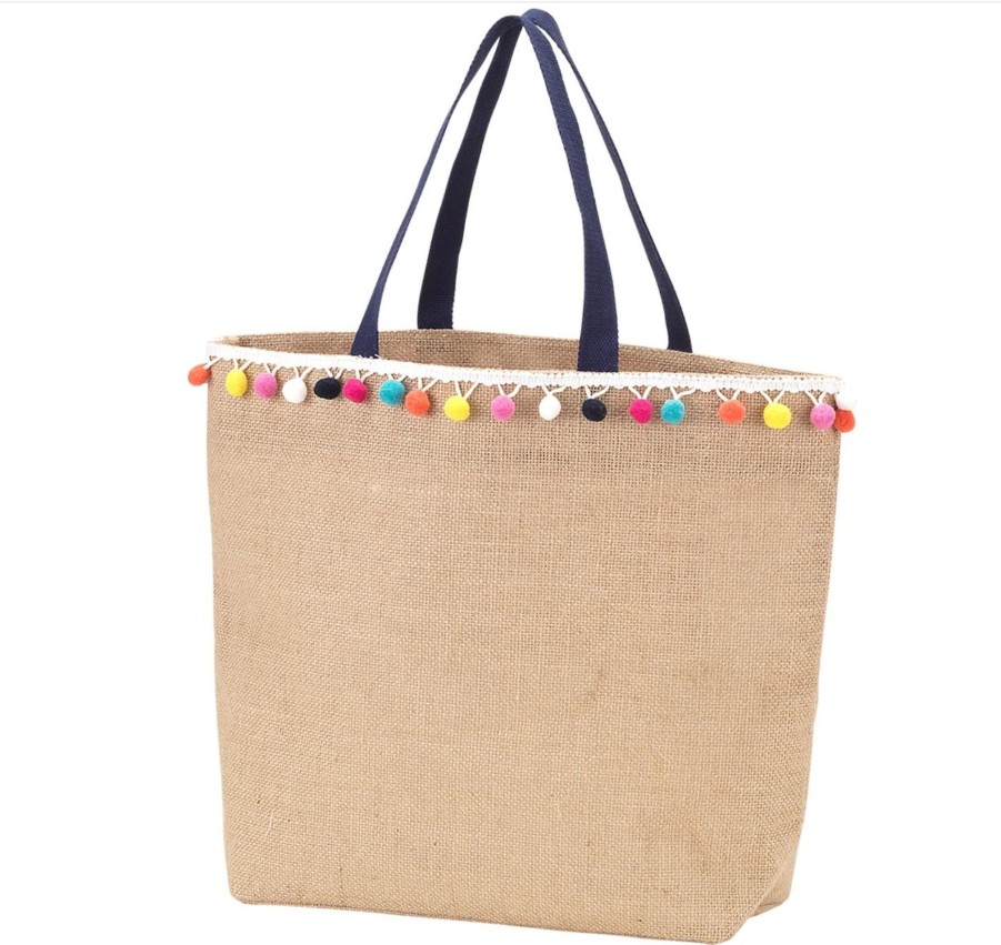 Clothing Viv&Lou | Multicolor Pom-Pom Tote