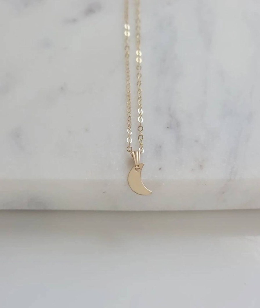 Clothing Simply Modern | Simple Crescent Moon Necklace